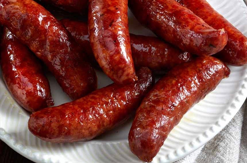 Red smoked sausage top